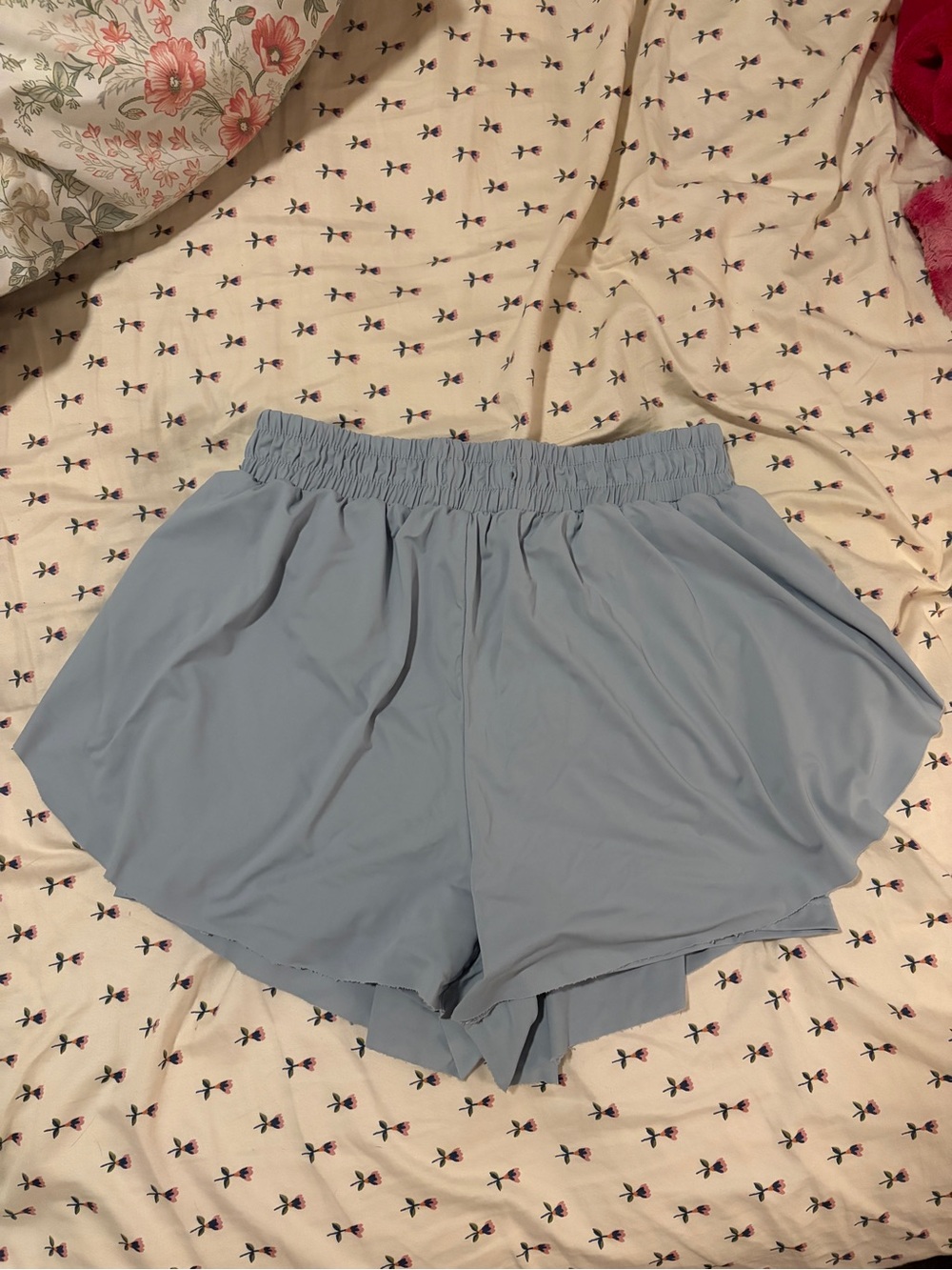 Revival Light Blue Women's Elastic Waist Shorts